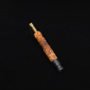 This image portrays Vertex (Standard) Burl Dynavap Stem + Matched Ebony M.P. - NEW! ☘ by Dovetail Woodwork.
