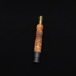 This image portrays Vertex (Standard) Burl Dynavap Stem + Matched Ebony M.P. - NEW! ☘ by Dovetail Woodwork.