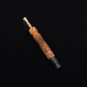 This image portrays Vertex (Standard) Burl Dynavap Stem + Matched Ebony M.P. - NEW! ☘ by Dovetail Woodwork.