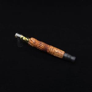 This image portrays Vertex (Standard) Burl Dynavap Stem + Matched Ebony M.P. - NEW! ☘ by Dovetail Woodwork.