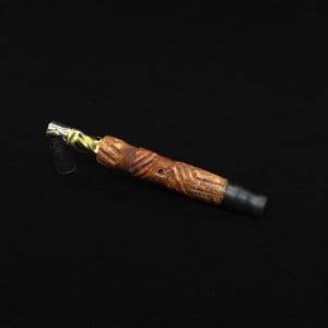 This image portrays Vertex (Standard) Burl Dynavap Stem + Matched Ebony M.P. - NEW! ☘ by Dovetail Woodwork.