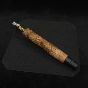 This image portrays Vertex XL Burl Dynavap Stem + Matched Ebony M.P. - NEW! ☘ by Dovetail Woodwork.