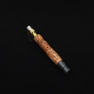 This image portrays Vertex (Standard) Burl Dynavap Stem + Matched Ebony M.P. - NEW! ☘ by Dovetail Woodwork.