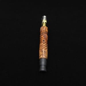 This image portrays Vertex (Standard) Burl Dynavap Stem + Matched Ebony M.P. - NEW! ☘ by Dovetail Woodwork.