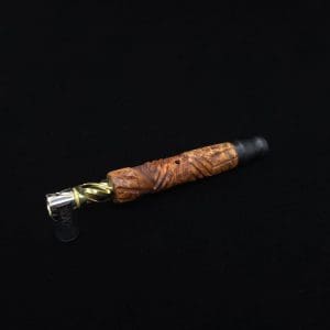 This image portrays Vertex (Standard) Burl Dynavap Stem + Matched Ebony M.P. - NEW! ☘ by Dovetail Woodwork.