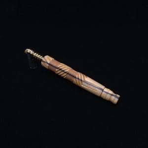 This image portrays Vertex XL Pale Moon Ebony Dynavap Stem + Book-Matched Barrel M.P. - NEW! ☘ by Dovetail Woodwork.