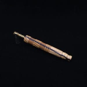 This image portrays Vertex XL Pale Moon Ebony Dynavap Stem + Book-Matched Barrel M.P. - NEW! ☘ by Dovetail Woodwork.