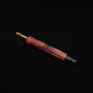 This image portrays Vertex XL Pink Ivory Burl Dynavap Stem + (2) Barrel Mouthpieces - NEW! ☘ by Dovetail Woodwork.