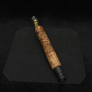 This image portrays Vertex XL Burl Dynavap Stem + Matched Ebony M.P. - NEW! ☘ by Dovetail Woodwork.