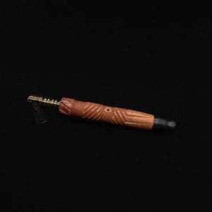 This image portrays Vertex XL Pink Ivory Burl Dynavap Stem + (2) Barrel Mouthpieces - NEW! ☘ by Dovetail Woodwork.