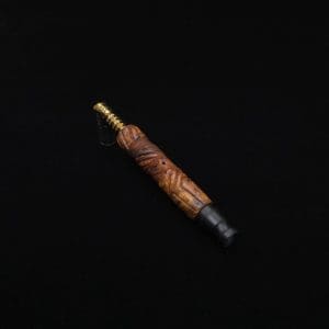 This image portrays Vertex (Standard) Burl Dynavap Stem + Matched Ebony M.P. - NEW! ☘ by Dovetail Woodwork.
