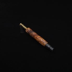 This image portrays Vertex (Standard) Burl Dynavap Stem + Matched Ebony M.P. - NEW! ☘ by Dovetail Woodwork.