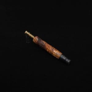 This image portrays Vertex (Standard) Burl Dynavap Stem + Matched Ebony M.P. - NEW! ☘ by Dovetail Woodwork.