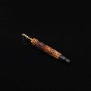 This image portrays Vertex (Standard) Burl Dynavap Stem + Matched Ebony M.P. - NEW! ☘ by Dovetail Woodwork.