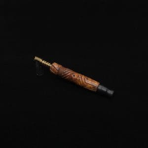 This image portrays Vertex (Standard) Burl Dynavap Stem + Matched Ebony M.P. - NEW! ☘ by Dovetail Woodwork.