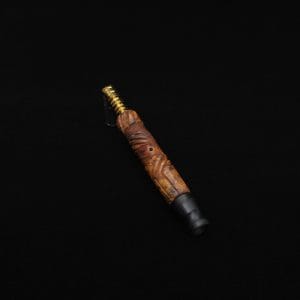 This image portrays Vertex (Standard) Burl Dynavap Stem + Matched Ebony M.P. - NEW! ☘ by Dovetail Woodwork.