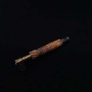 This image portrays Vertex (Standard) Burl Dynavap Stem + Matched Ebony M.P. - NEW! ☘ by Dovetail Woodwork.