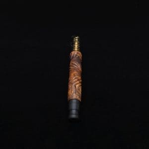 This image portrays Vertex (Standard) Burl Dynavap Stem + Matched Ebony M.P. - NEW! ☘ by Dovetail Woodwork.
