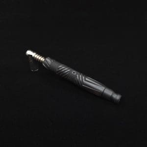 This image portrays Vertex XL Black Ebony Dynavap Stem + (2) Mouthpieces - NEW! ☘ by Dovetail Woodwork.
