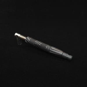 This image portrays Vertex XL Black Ebony Dynavap Stem + (2) Mouthpieces - NEW! ☘ by Dovetail Woodwork.