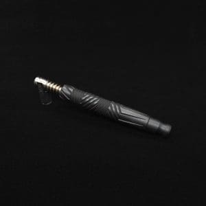 This image portrays Vertex XL Black Ebony Dynavap Stem + (2) Mouthpieces - NEW! ☘ by Dovetail Woodwork.