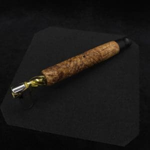 This image portrays Vertex XL Burl Dynavap Stem + Matched Ebony M.P. - NEW! ☘ by Dovetail Woodwork.