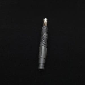 This image portrays Vertex XL Black Ebony Dynavap Stem + (2) Mouthpieces - NEW! ☘ by Dovetail Woodwork.