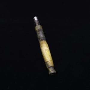 This image portrays High Class Vertex XL Burl Dynavap Stem + Book-Matched M.P. - NEW! ☘ by Dovetail Woodwork.