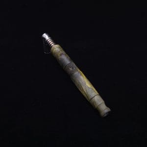 This image portrays High Class Vertex XL Burl Dynavap Stem + Book-Matched M.P. - NEW! ☘ by Dovetail Woodwork.