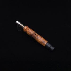 This image portrays High Class Vertex (Standard) Burl Dynavap Stem + Matched Ebony M.P. - NEW! ☘ by Dovetail Woodwork.