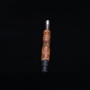 This image portrays High Class Vertex (Standard) Burl Dynavap Stem + Matched Ebony M.P. - NEW! ☘ by Dovetail Woodwork.