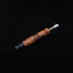 This image portrays High Class Vertex (Standard) Burl Dynavap Stem + Matched Ebony M.P. - NEW! ☘ by Dovetail Woodwork.