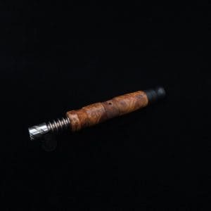 This image portrays High Class Vertex (Standard) Burl Dynavap Stem + Matched Ebony M.P. - NEW! ☘ by Dovetail Woodwork.