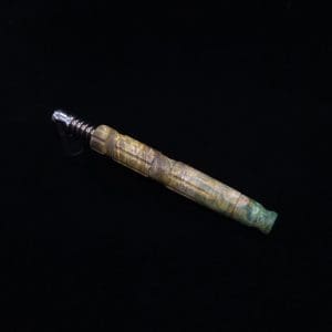 This image portrays High Class Specialty XL Burl Dynavap Stem + Book-Matched M.P. - NEW! ☘ by Dovetail Woodwork.
