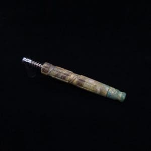 This image portrays High Class Specialty XL Burl Dynavap Stem + Book-Matched M.P. - NEW! ☘ by Dovetail Woodwork.