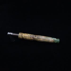 This image portrays High Class Specialty XL Burl Dynavap Stem + Book-Matched M.P. - NEW! ☘ by Dovetail Woodwork.