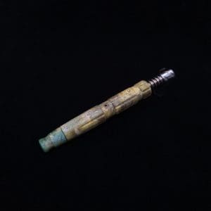 This image portrays High Class Specialty XL Burl Dynavap Stem + Book-Matched M.P. - NEW! ☘ by Dovetail Woodwork.