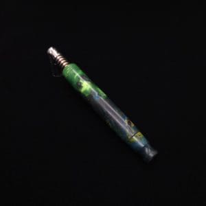 This image portrays Blunt XL Dynavap Hybrid Burl Stem + Book-Matched M.P. ☘ by Dovetail Woodwork.