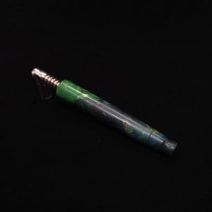 This image portrays Blunt XL Dynavap Hybrid Burl Stem + Book-Matched M.P. ☘ by Dovetail Woodwork.