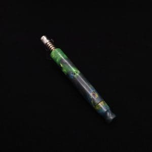 This image portrays Blunt XL Dynavap Hybrid Burl Stem + Book-Matched M.P. ☘ by Dovetail Woodwork.