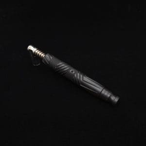 This image portrays Vertex XL Black Ebony Dynavap Stem + (2) Mouthpieces - NEW! ☘ by Dovetail Woodwork.