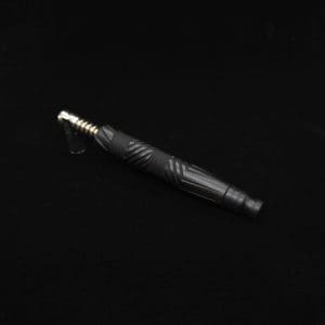 This image portrays Vertex XL Black Ebony Dynavap Stem + (2) Mouthpieces - NEW! ☘ by Dovetail Woodwork.