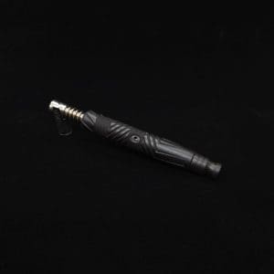This image portrays Vertex XL Black Ebony Dynavap Stem + (2) Mouthpieces - NEW! ☘ by Dovetail Woodwork.