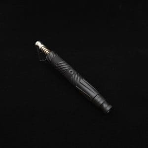 This image portrays Vertex XL Black Ebony Dynavap Stem + (2) Mouthpieces - NEW! ☘ by Dovetail Woodwork.