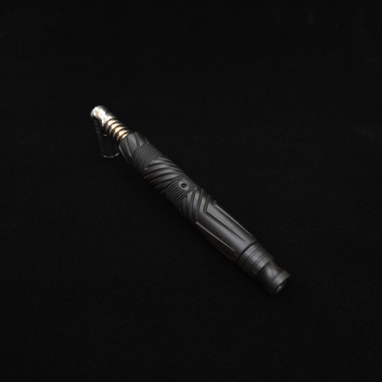 This image portrays Vertex XL Black Ebony Dynavap Stem + (2) Mouthpieces - NEW! ☘ by Dovetail Woodwork.