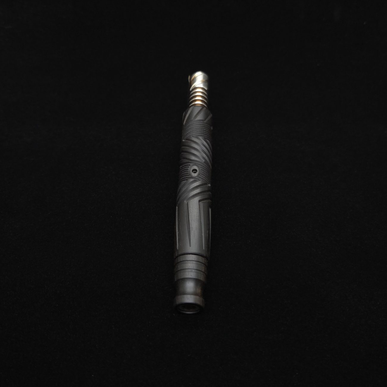 This image portrays Vertex XL Black Ebony Dynavap Stem + (2) Mouthpieces - NEW! ☘ by Dovetail Woodwork.