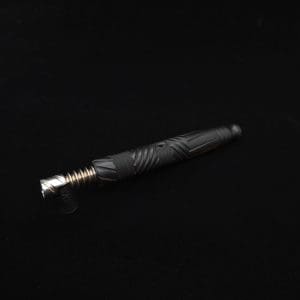This image portrays Vertex XL Black Ebony Dynavap Stem + (2) Mouthpieces - NEW! ☘ by Dovetail Woodwork.