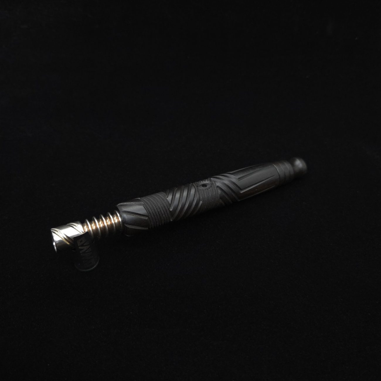 This image portrays Vertex XL Black Ebony Dynavap Stem + (2) Mouthpieces - NEW! ☘ by Dovetail Woodwork.