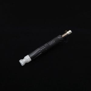 This image portrays Vertex XL Black Ebony Dynavap Stem + (2) Mouthpieces - NEW! ☘ by Dovetail Woodwork.