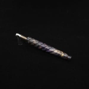 This image portrays The Helix Dynavap XL Burl Hybrid Stem + Book-Matched Mouthpiece-NEW! ☘ by Dovetail Woodwork.